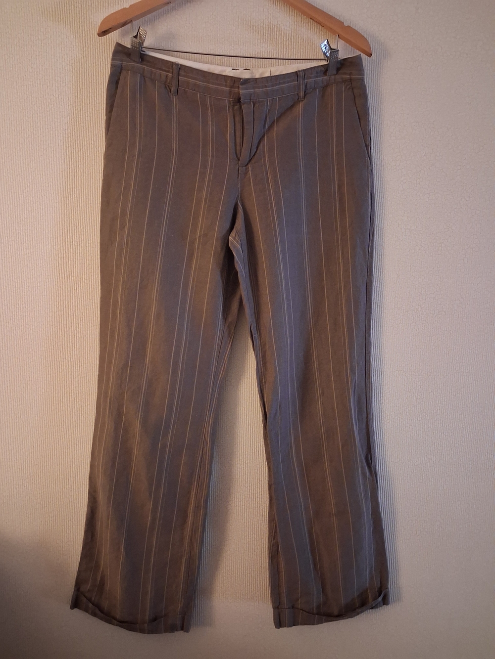 Calvin Klein Brown Pinstripe Trousers